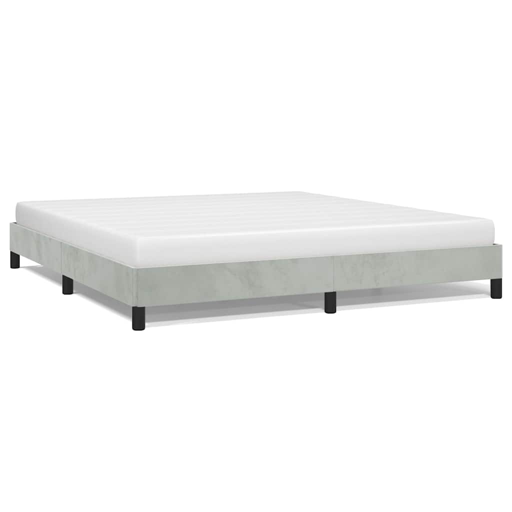 világosszürke kaliforniai bársony ágykeret matrac nélkül king size méret