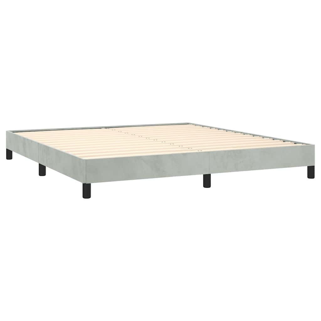 világosszürke kaliforniai bársony ágykeret matrac nélkül king size méret