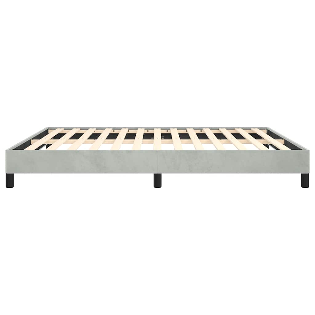 világosszürke kaliforniai bársony ágykeret matrac nélkül king size méret