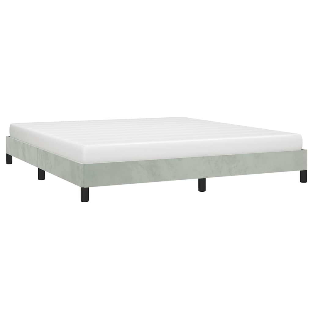 világosszürke kaliforniai bársony ágykeret matrac nélkül king size méret