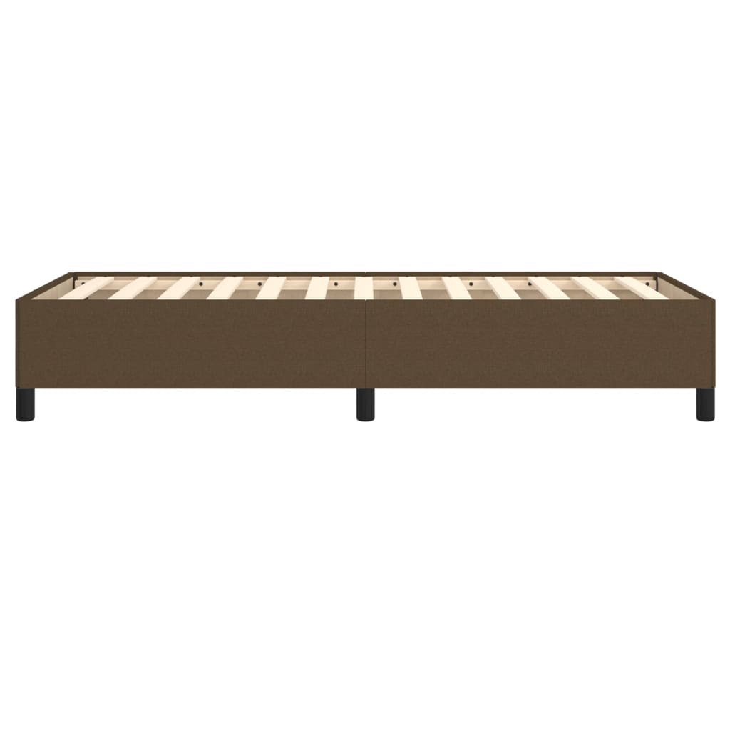 sötétbarna szövet ágykeret matrac nélkül 80x200 cm