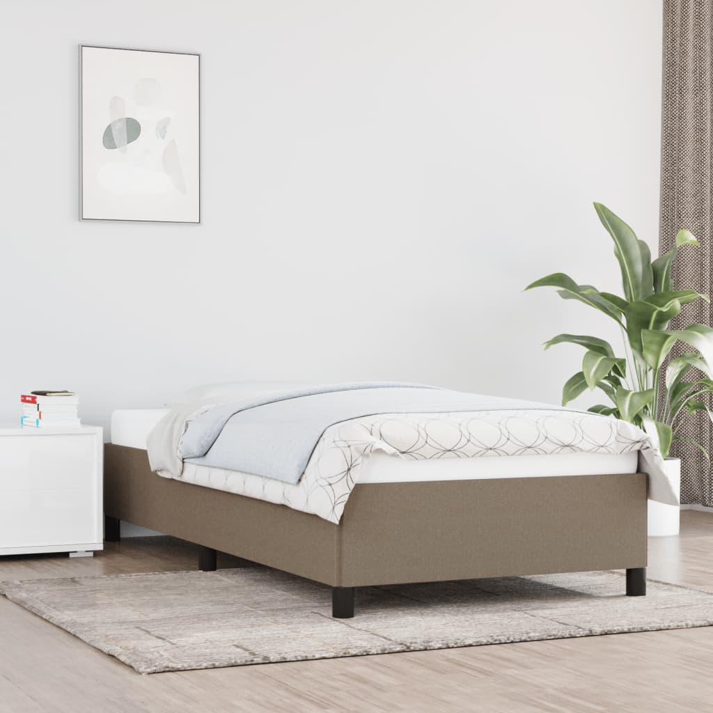 tópszínű szövet ágykeret matrac nélkül 90x200 cm