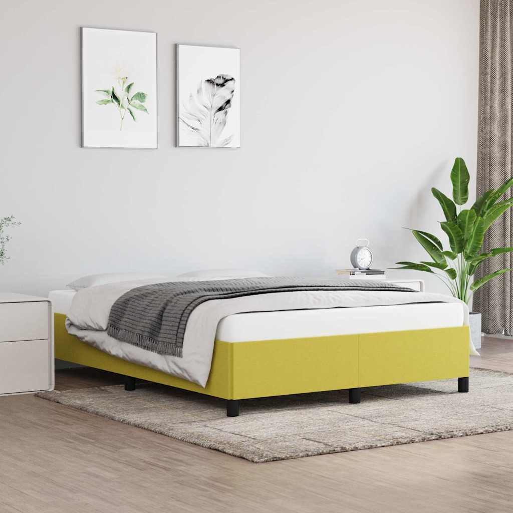 zöld szövet ágykeret matrac nélkül 140 x 200 cm