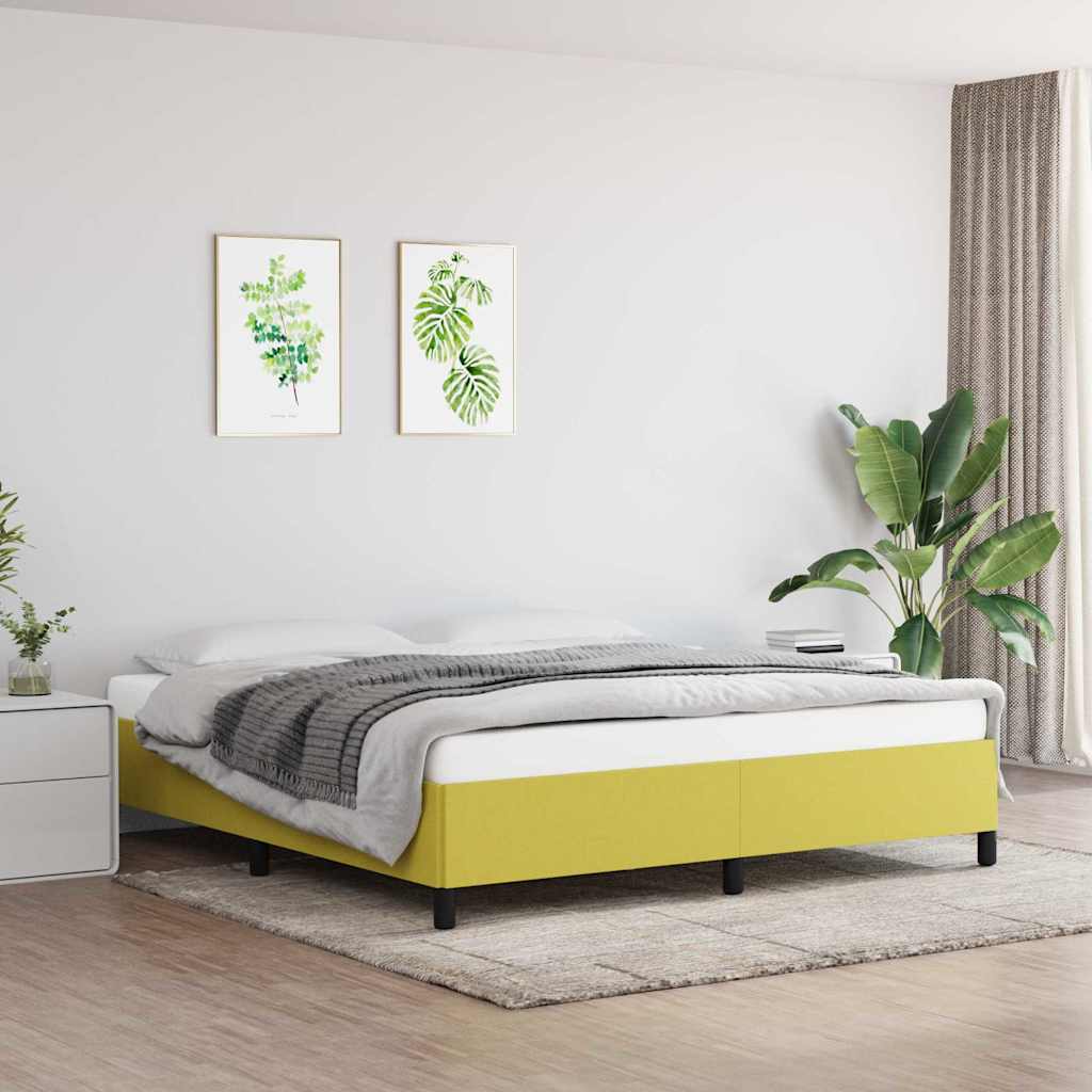 zöld szövet ágykeret matrac nélkül 160 x 200 cm