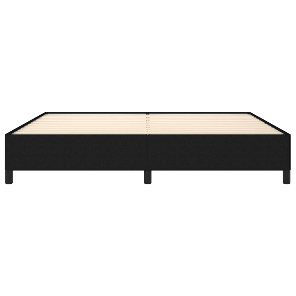 fekete szövet ágykeret matrac nélkül 200 x 200 cm