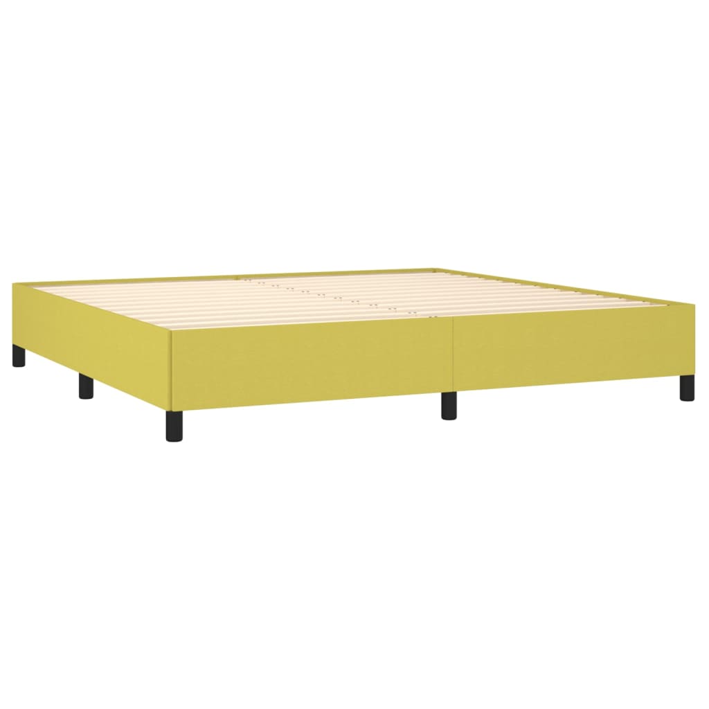 zöld szövet ágykeret matrac nélkül 200 x 200 cm