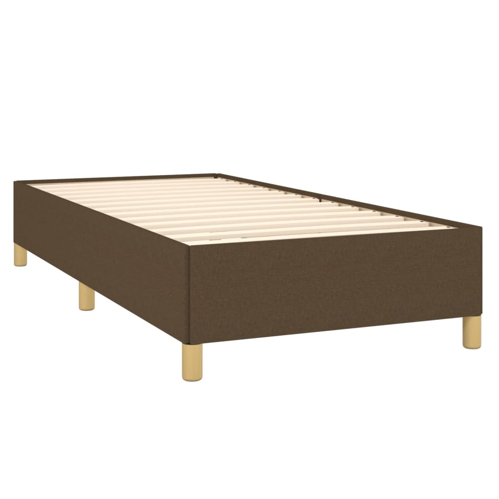 sötétbarna szövet ágykeret matrac nélkül 90x190 cm