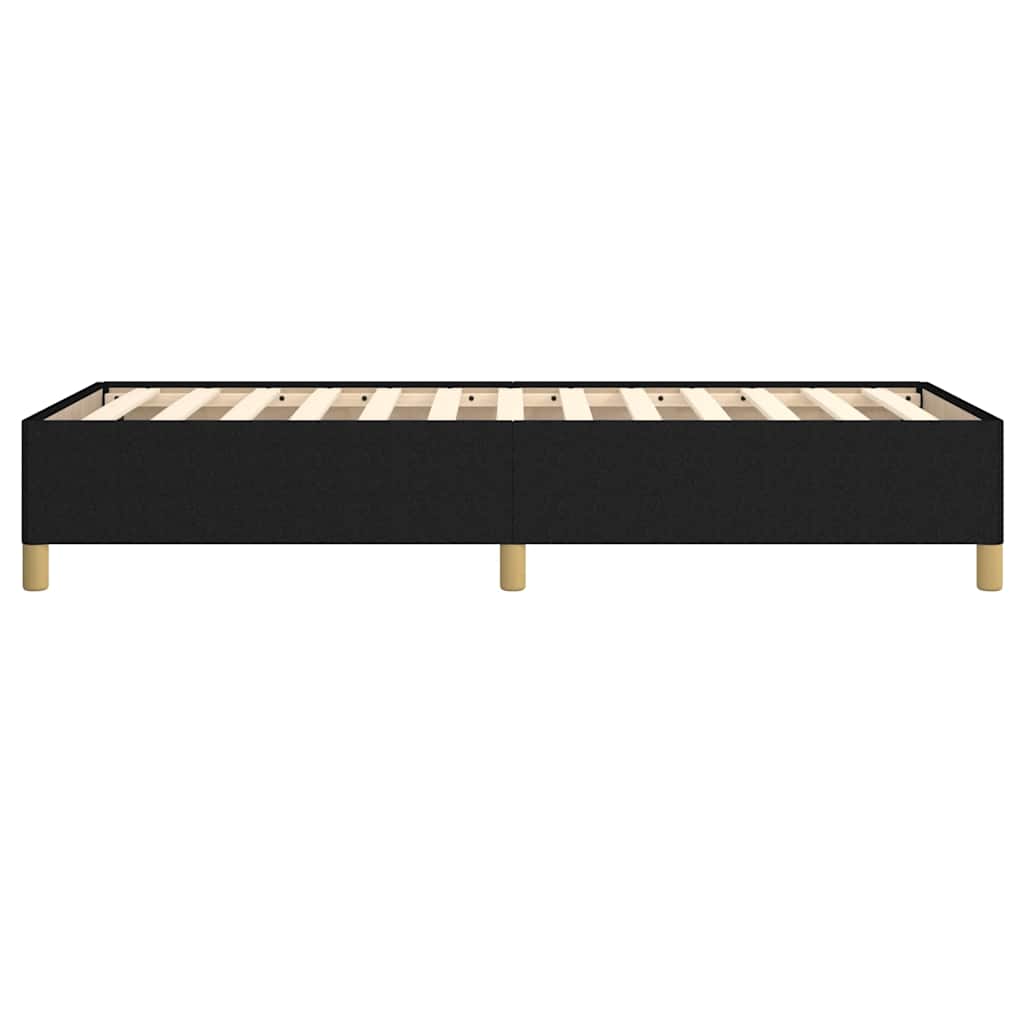 fekete szövet ágykeret matrac nélkül 100x200 cm