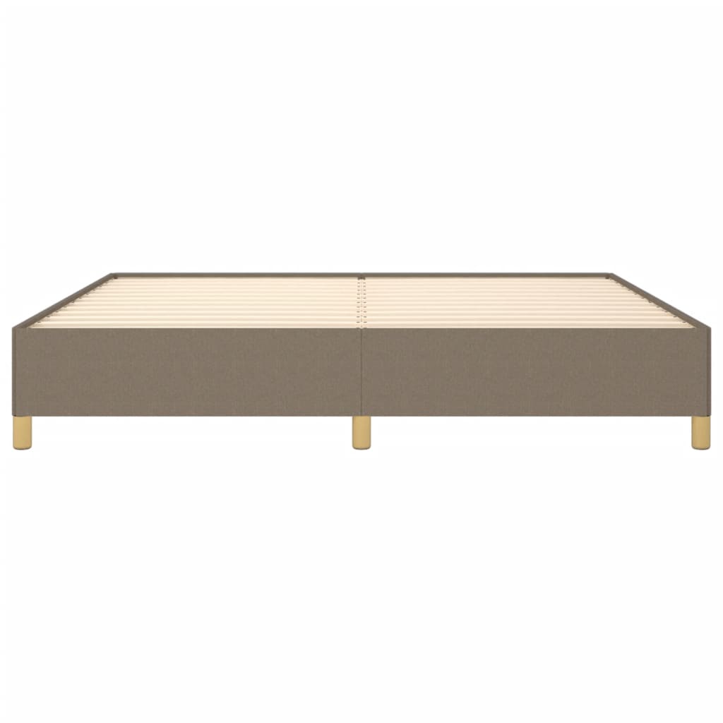 tópszínű szövet ágykeret matrac nélkül 200 x 200 cm