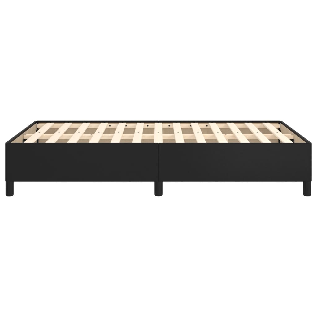 fekete műbőr ágykeret matrac nélkül 120 x 200 cm
