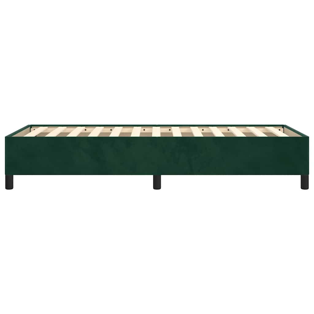 sötétzöld bársony ágykeret matrac nélkül 80 x 200 cm