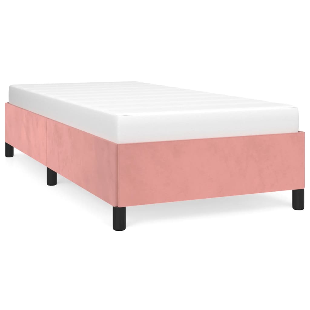 rózsaszín bársony ágykeret 100x200 cm