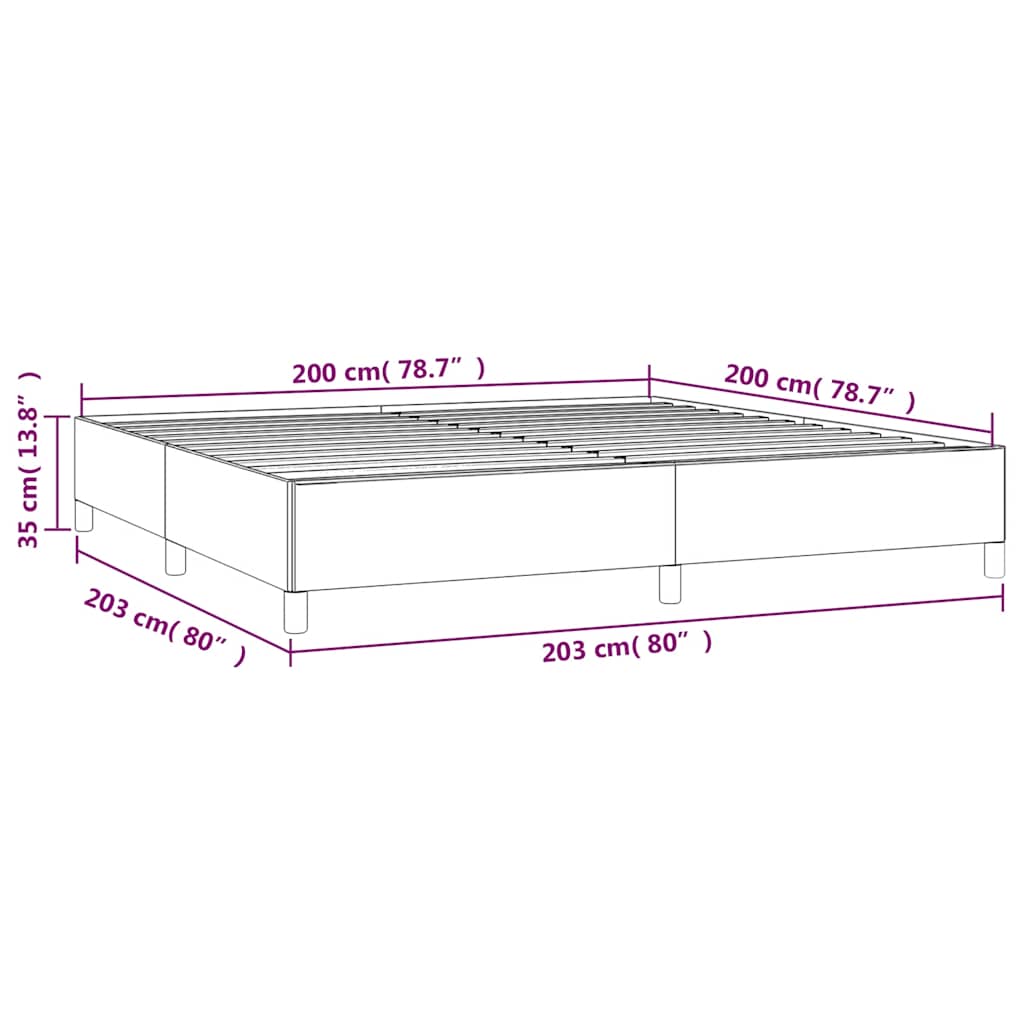 sötétkék bársony ágykeret matrac nélkül 200x200 cm