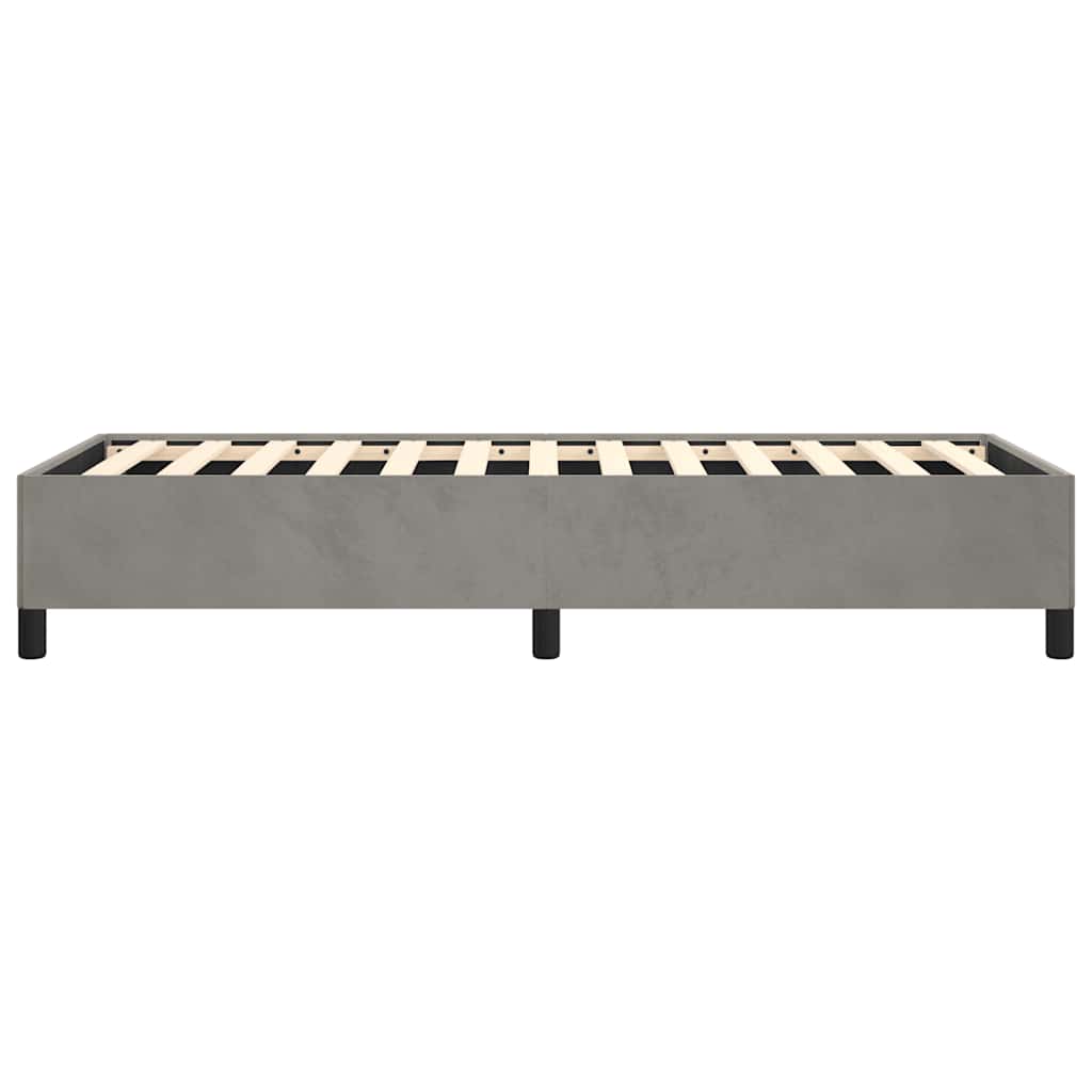 világosszürke ikerágykeret matrac nélkül 100 x 203 cm XL bársony