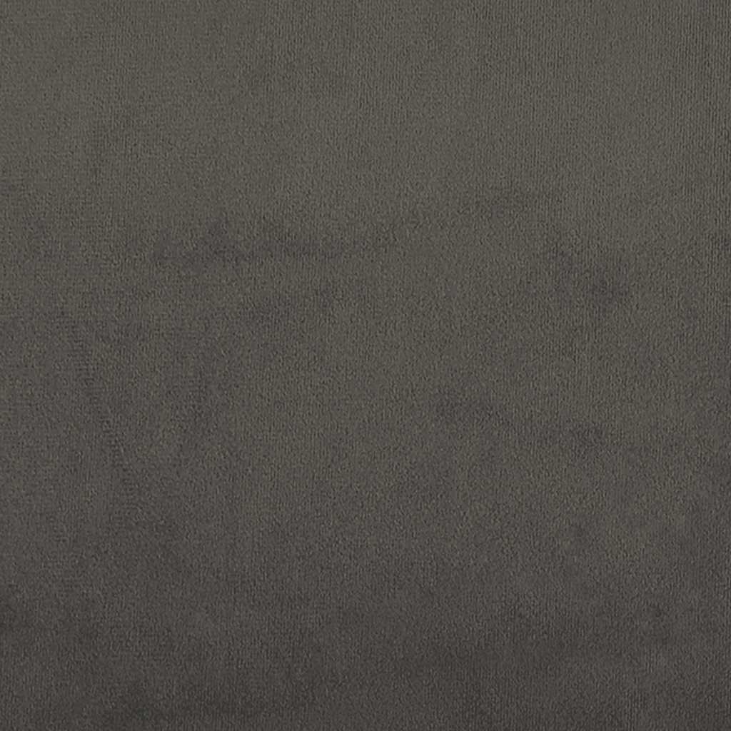 sötétszürke bársony ágykeret matrac nélkül 137 x 190 cm