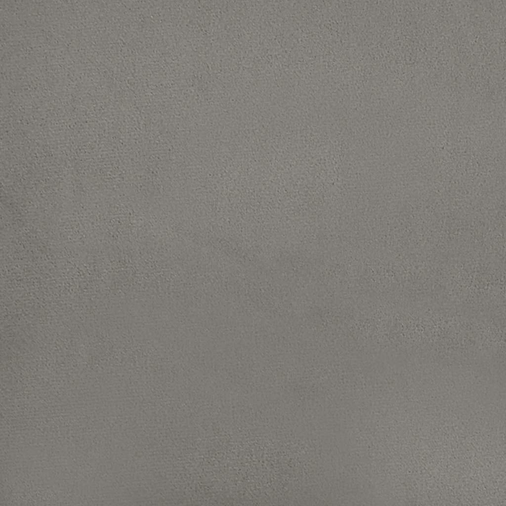 világosszürke bársony ágykeret matrac nélkül 193 x 203 cm king size ágyneműtartós