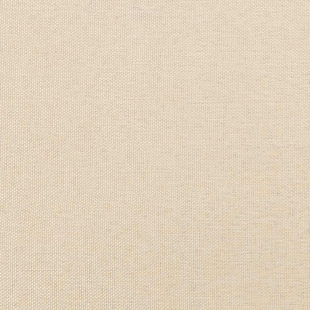krémszínű szövet ágykeret matrac nélkül 100x200 cm