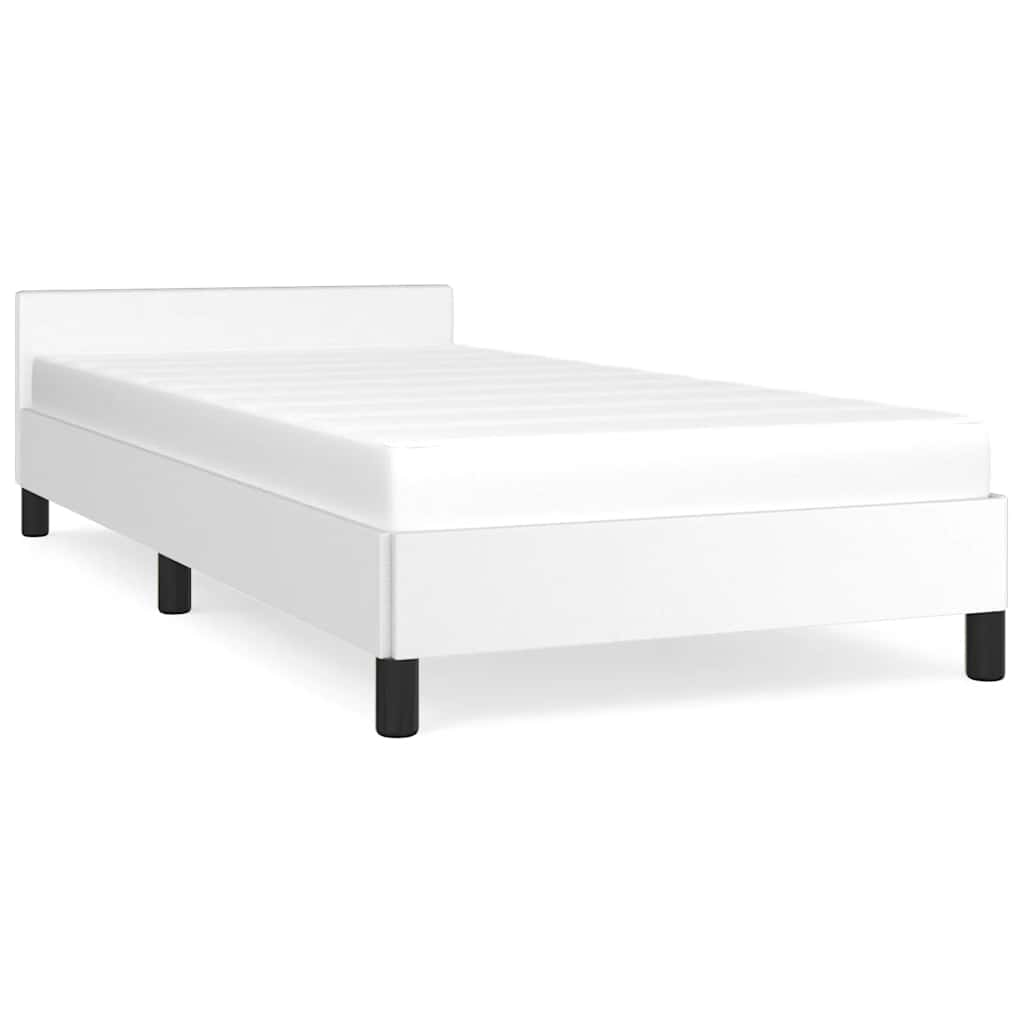 fehér ágykeret fejtámlával matrac nélkül 80 x 200 cm