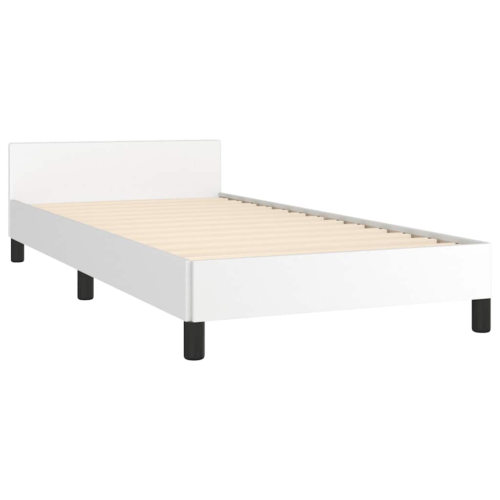 fehér ágykeret fejtámlával matrac nélkül 80 x 200 cm
