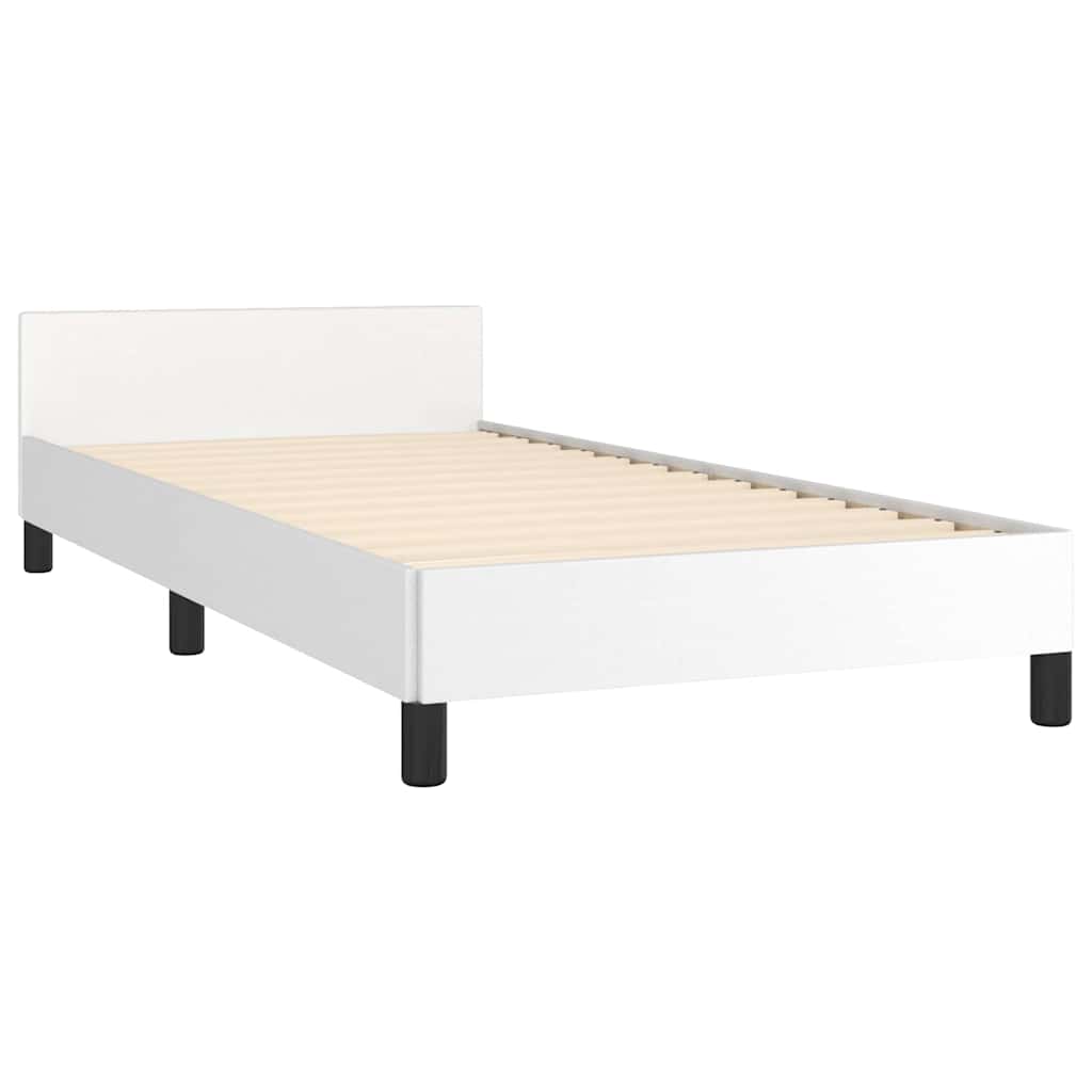 fehér ágykeret fejtámlával matrac nélkül 90x200 cm