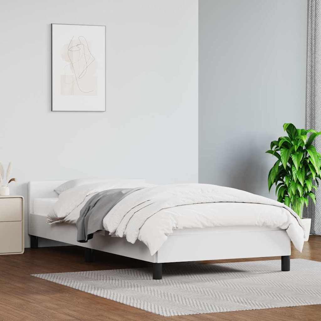 fehér ágykeret fejtámlával matrac nélkül 100x200 cm