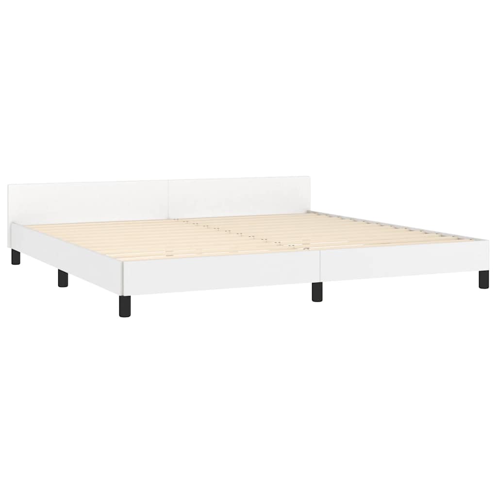 fehér ágykeret fejtámlával matrac nélkül 200x200 cm