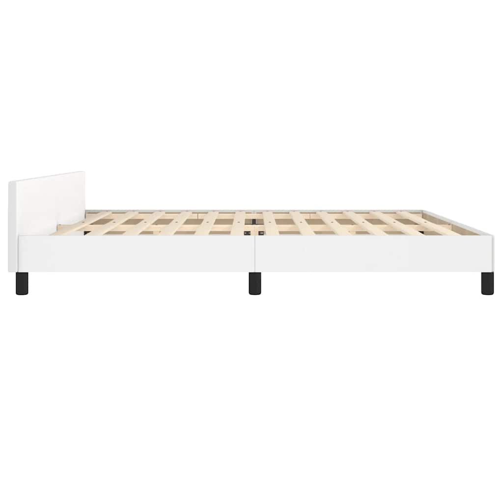 fehér ágykeret fejtámlával matrac nélkül 200x200 cm