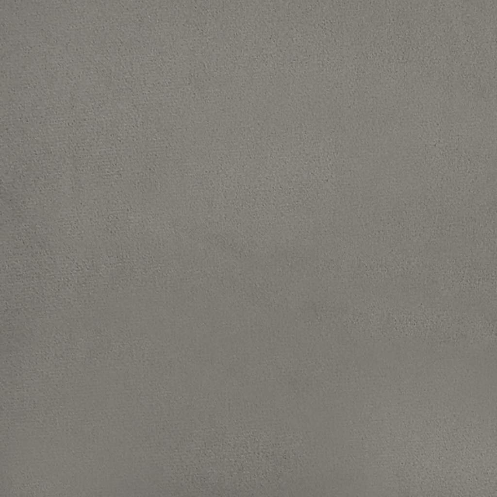 világosszürke bársony ágykeret matrac nélkül 100x200 cm
