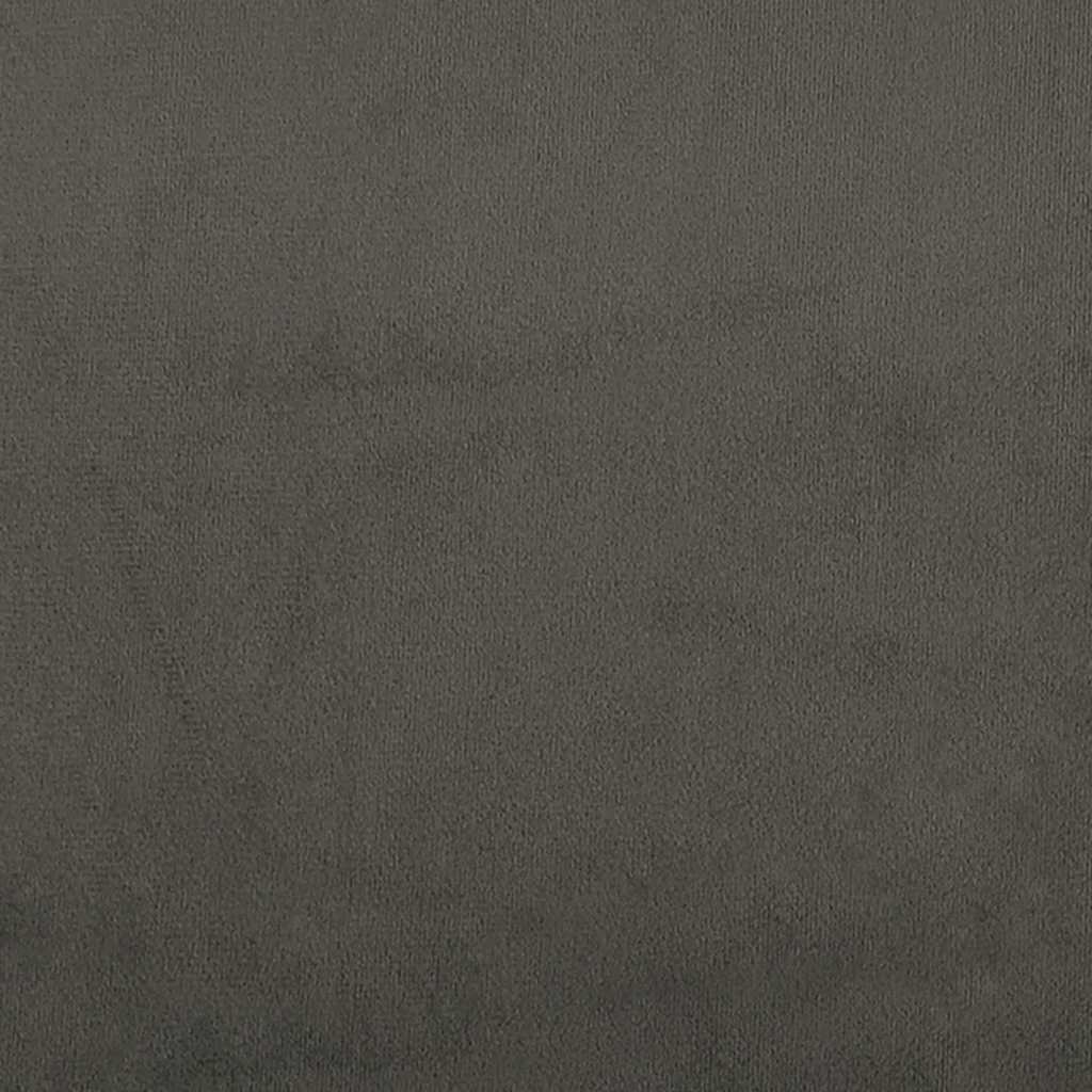 sötétszürke bársony ágykeret matrac nélkül 200 x 200 cm