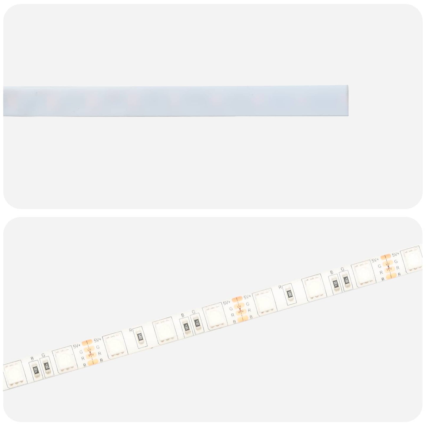 LED szalag 2 db Fekete SMD5050