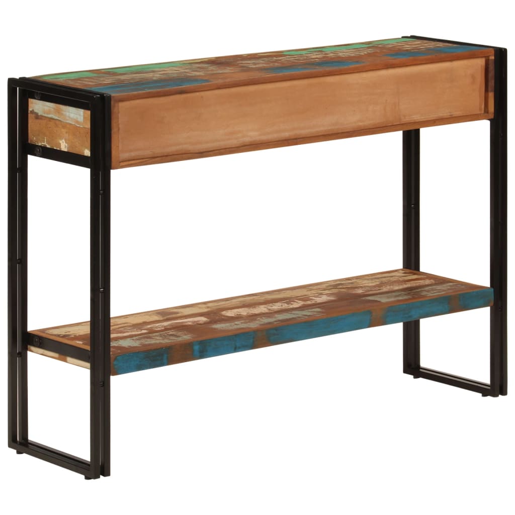 tömör újrahasznosított fa tálalóasztal 110x30x76 cm
