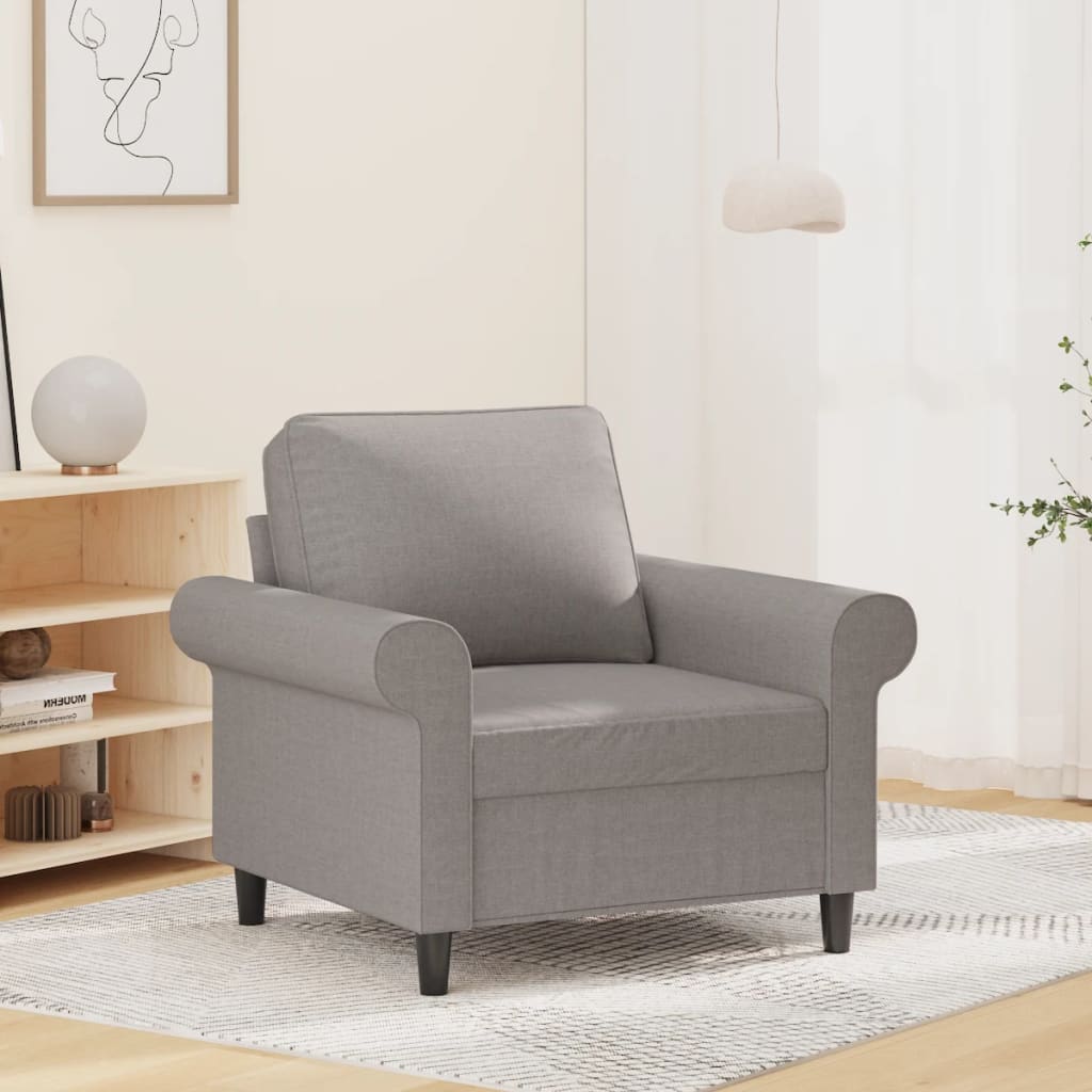 világosszürke szövet kanapéfotel 60 cm