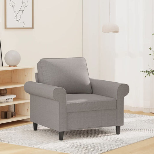 világosszürke szövet kanapéfotel 60 cm