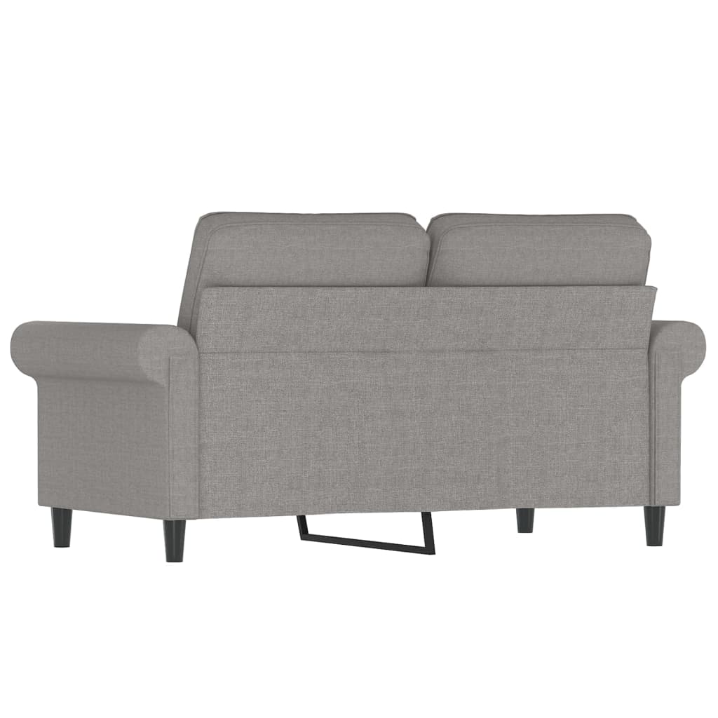 kétszemélyes világosszürke szövetkanapé 120 cm