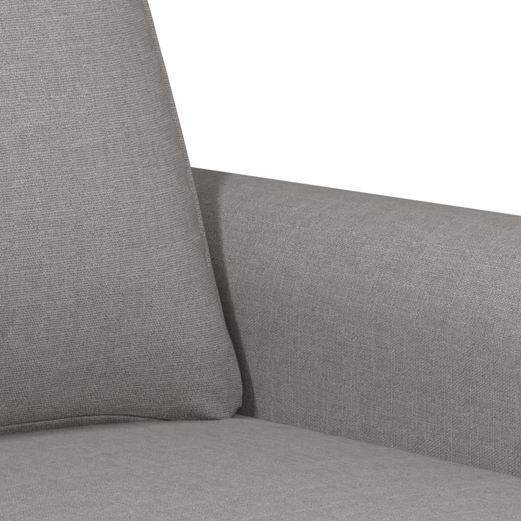 kétszemélyes világosszürke szövetkanapé 120 cm