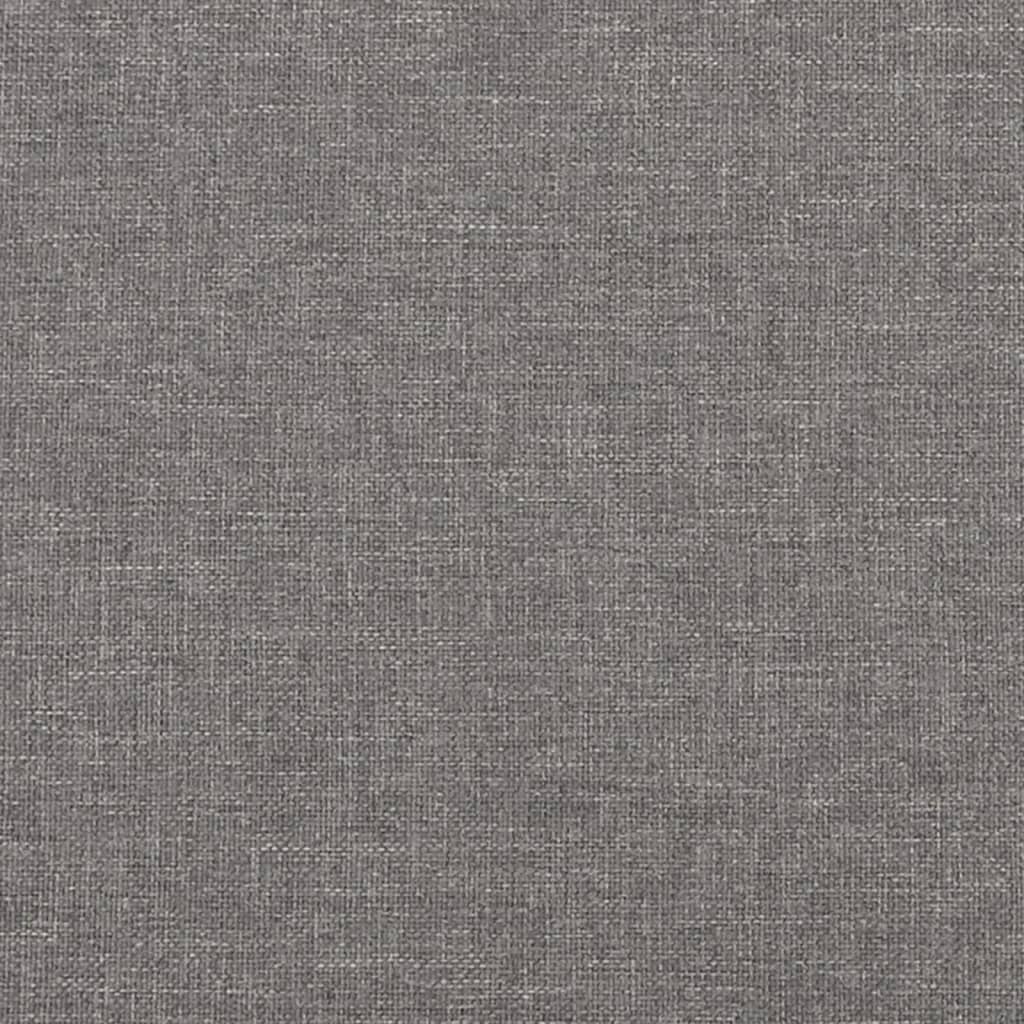 kétszemélyes világosszürke szövetkanapé 120 cm