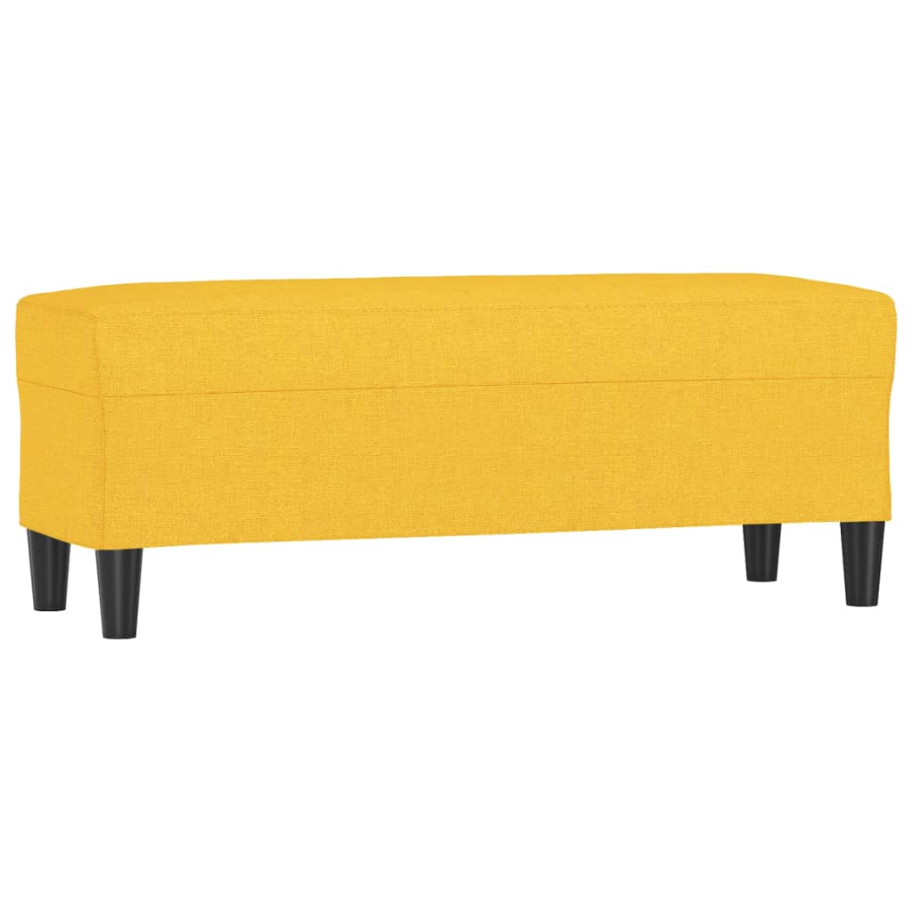 világossárga szövet pad 100 x 35 x 41 cm