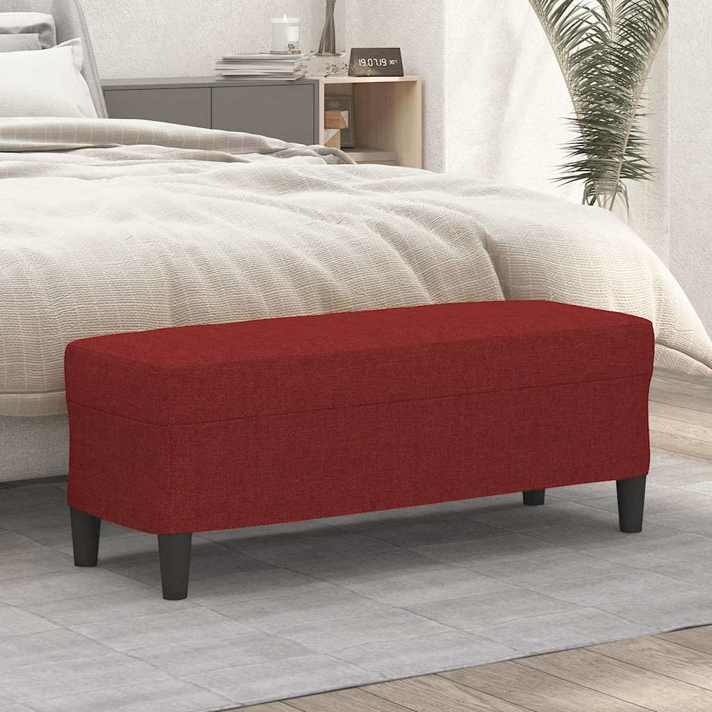 bordó szövet pad 100 x 35 x 41 cm