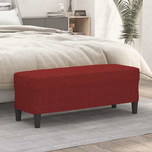 bordó szövet pad 100 x 35 x 41 cm