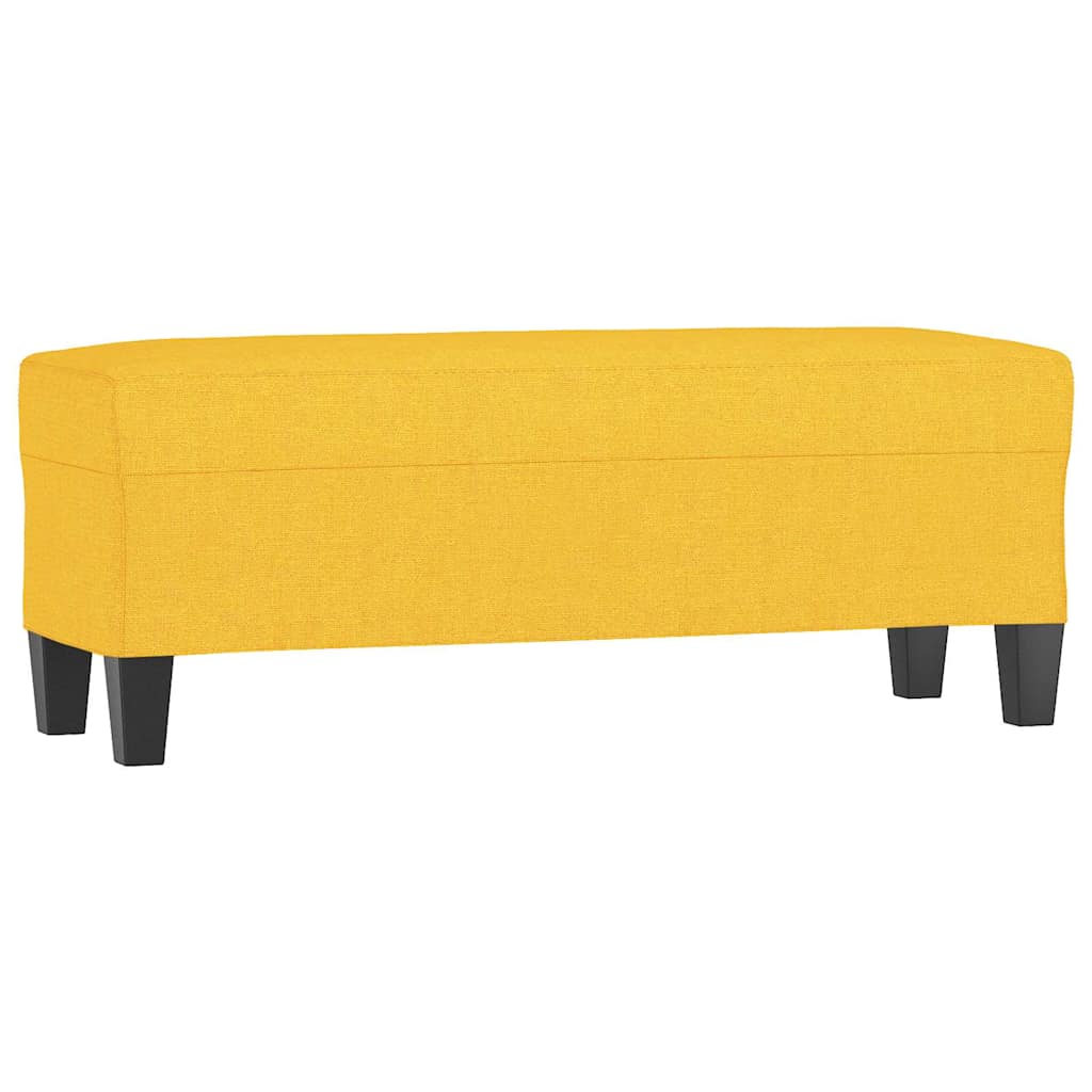 világossárga szövet pad 100 x 35 x 41 cm