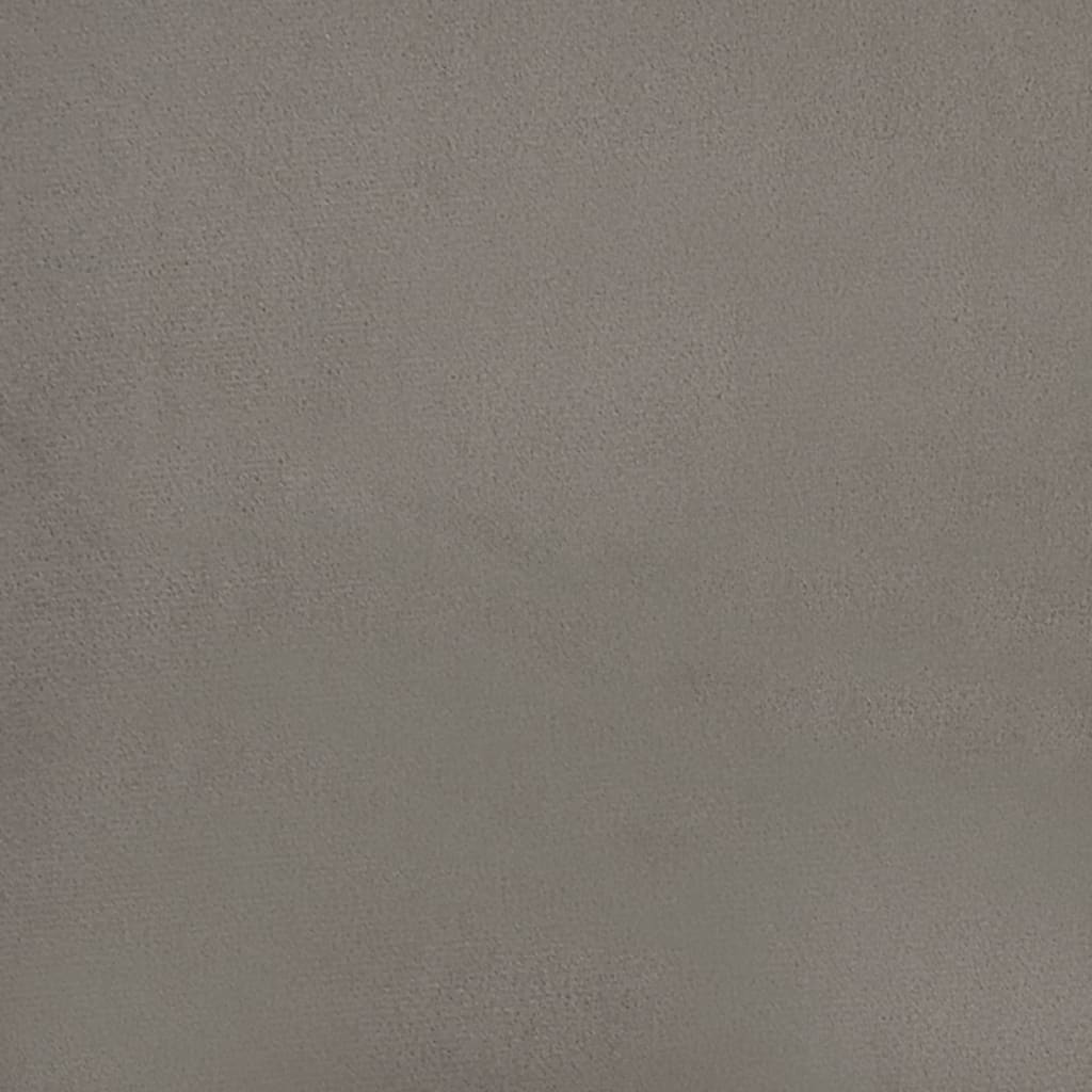 2 db világosszürke bársony díszpárna 40 x 40 cm