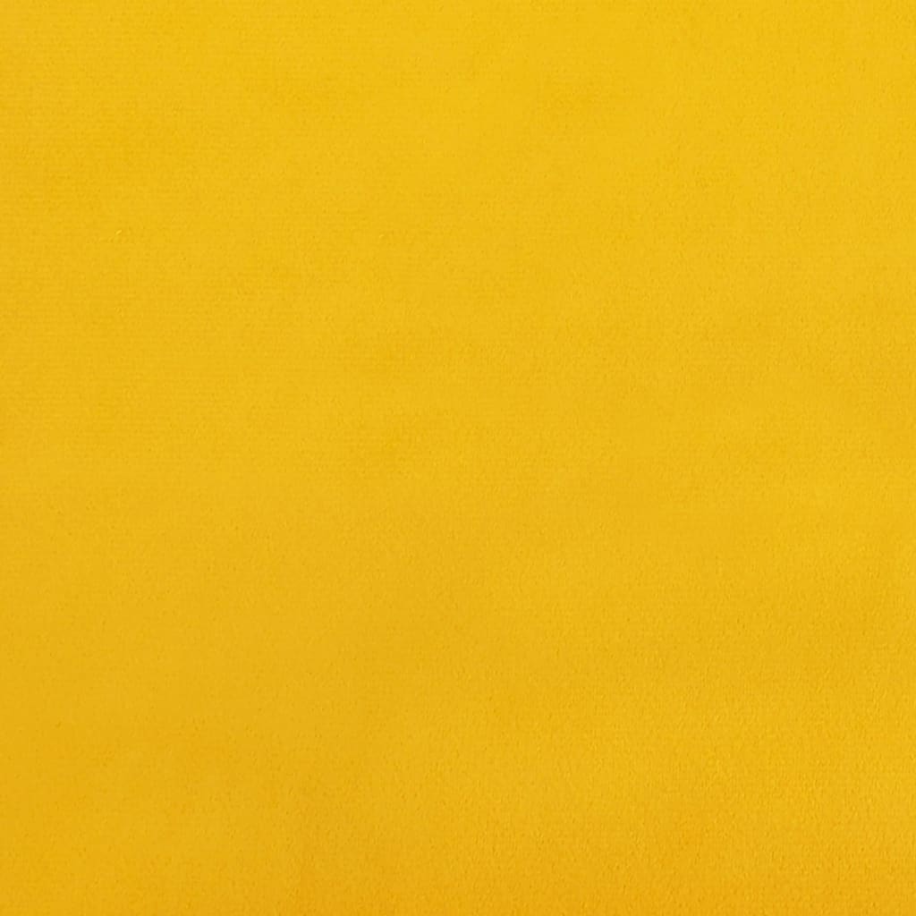 2 db sárga bársony díszpárna 40 x 40 cm