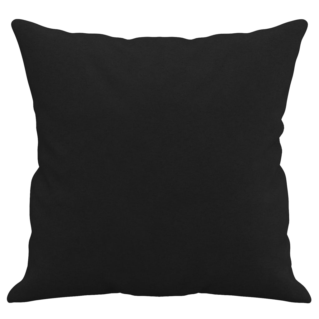 2 db fekete mikroszálas díszpárna 40 x 40 cm