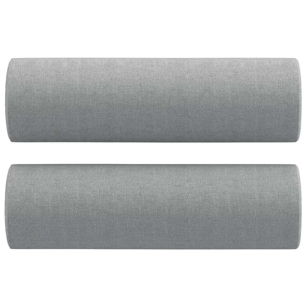 2 db világosszürke szövet díszpárna Ø15x50 cm