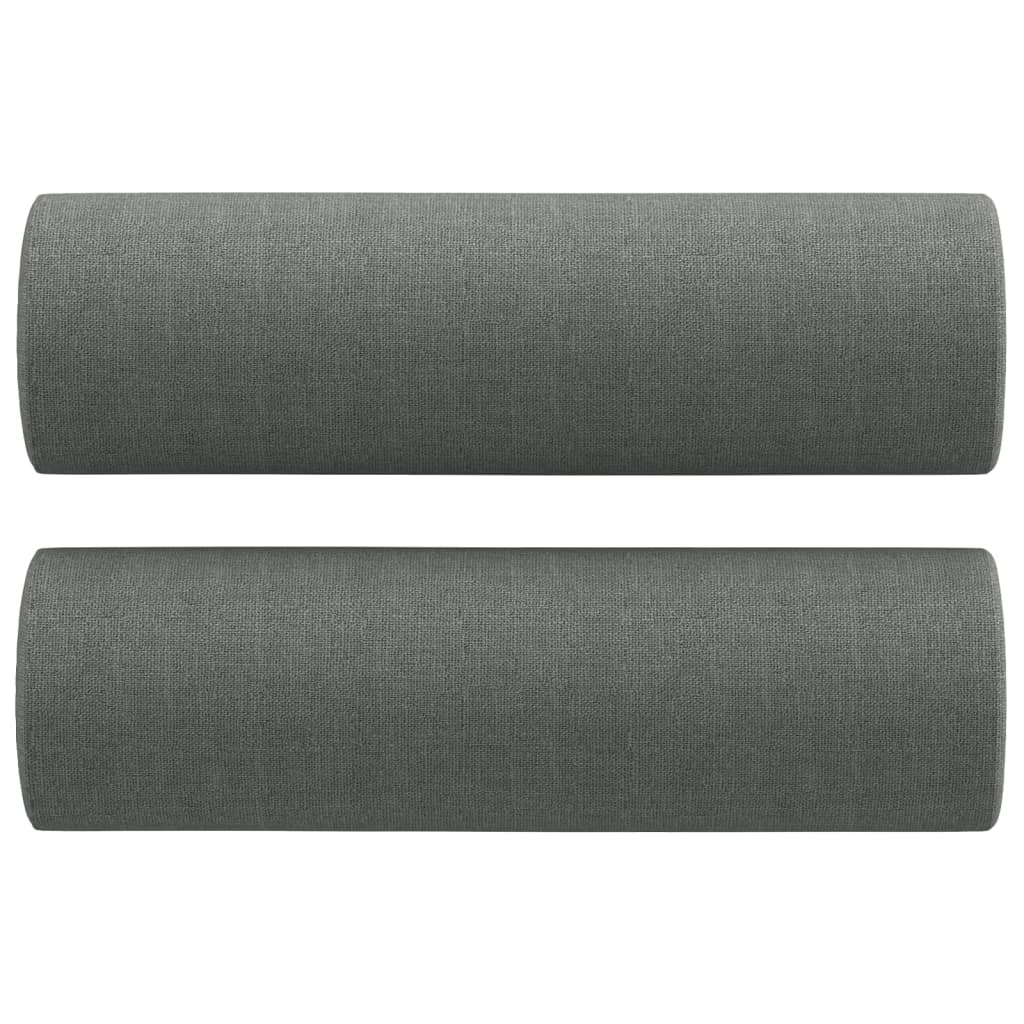 2 db sötétszürke szövet díszpárna Ø15x50 cm