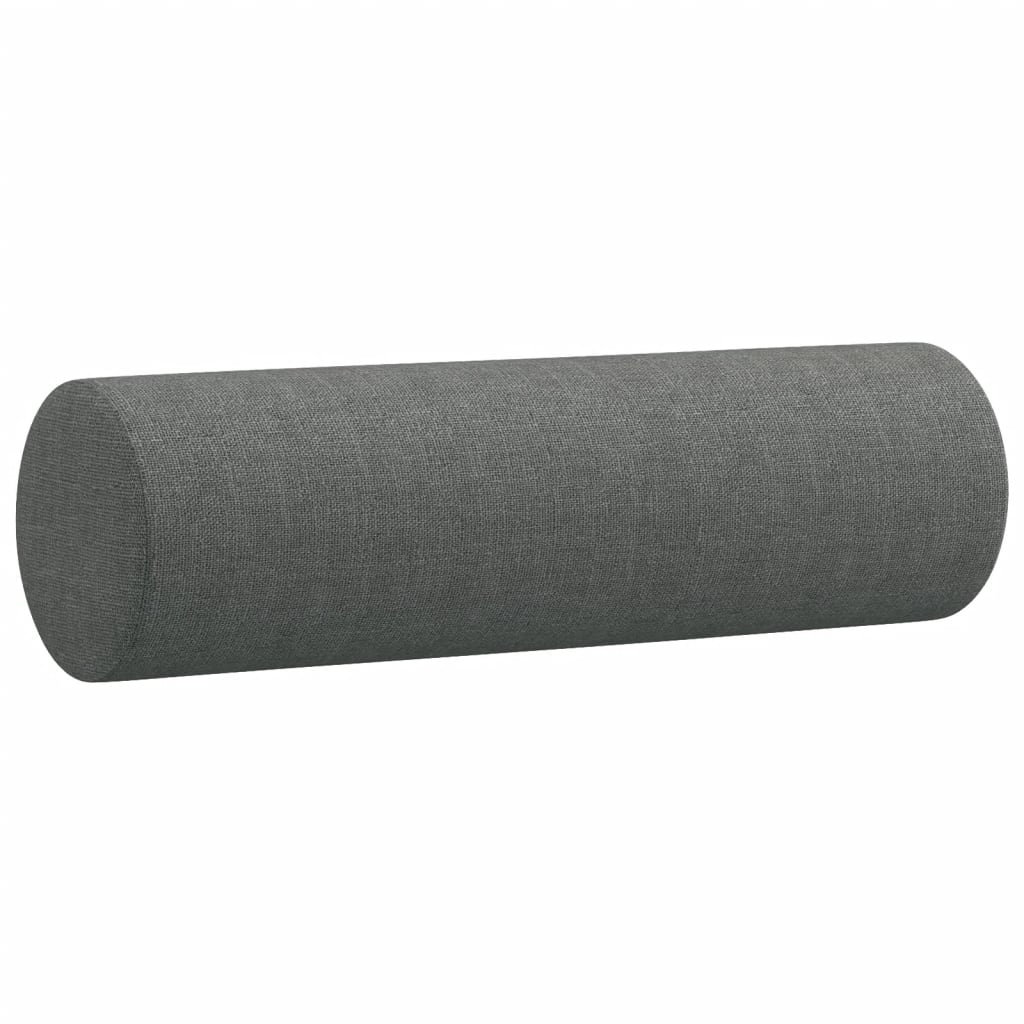 2 db sötétszürke szövet díszpárna Ø15x50 cm