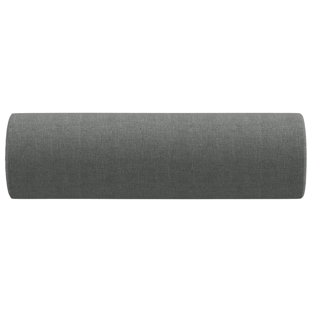 2 db sötétszürke szövet díszpárna Ø15x50 cm