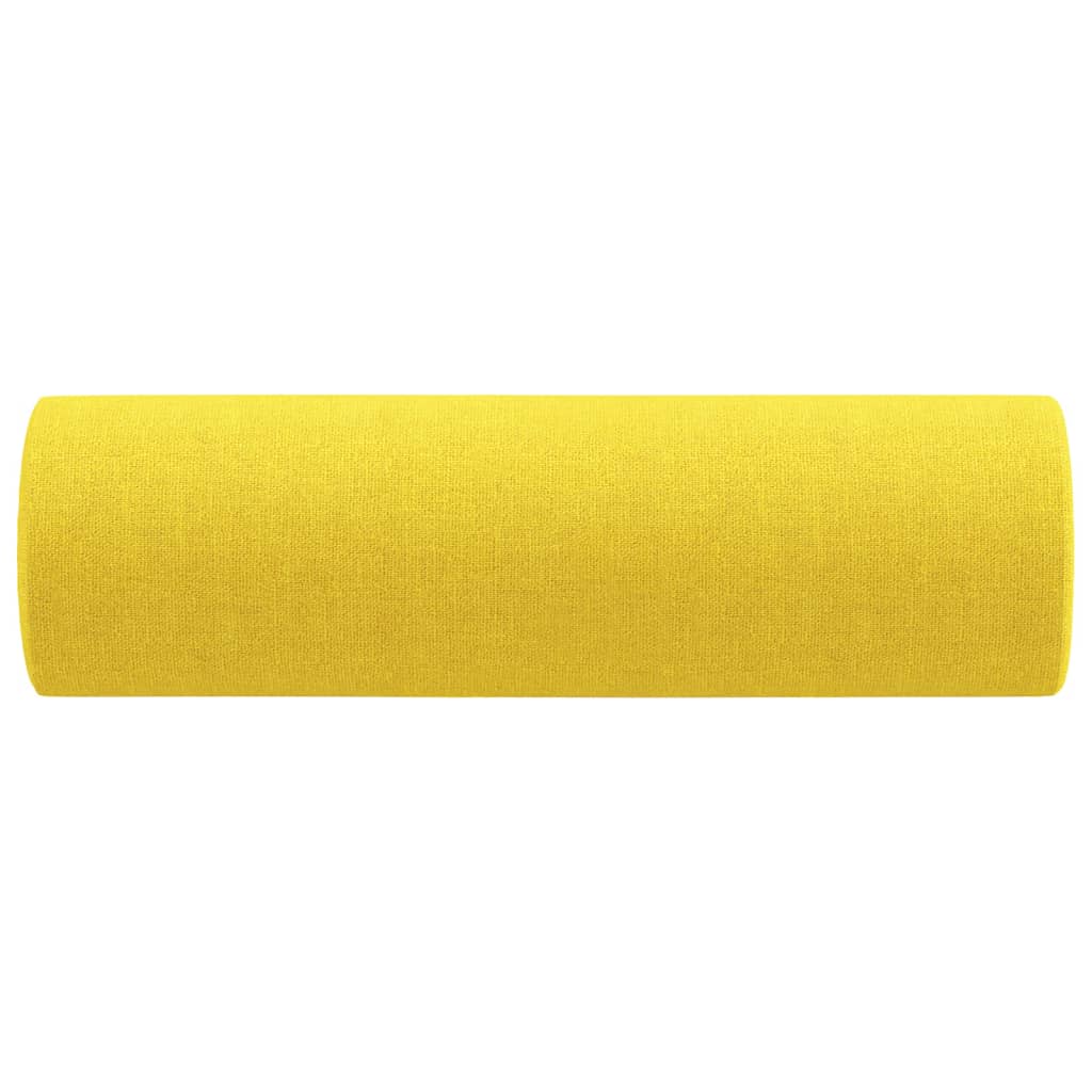 2 db világossárga szövet díszpárna Ø15x50 cm