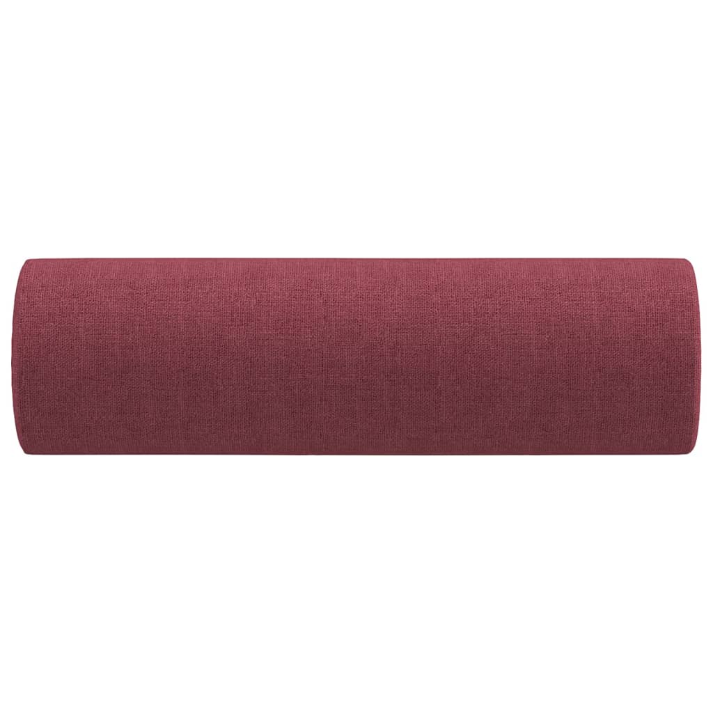2 db bordó szövet díszpárna Ø15x50 cm