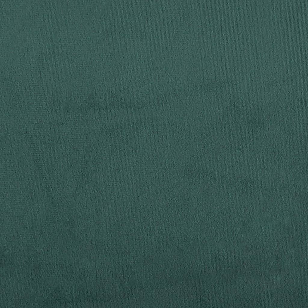 2 db sötétzöld bársony díszpárna Ø15x50 cm